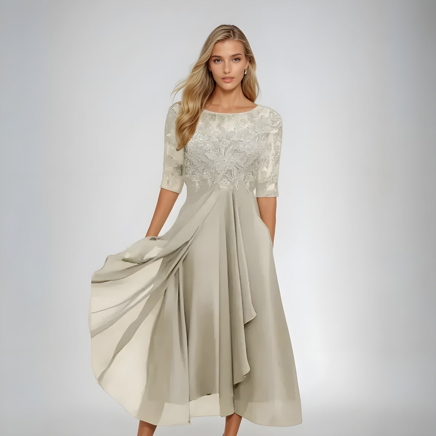 Anne Marie™ | Romantisk Spettskjole – Strålende Eleganse for Alle Anledninger