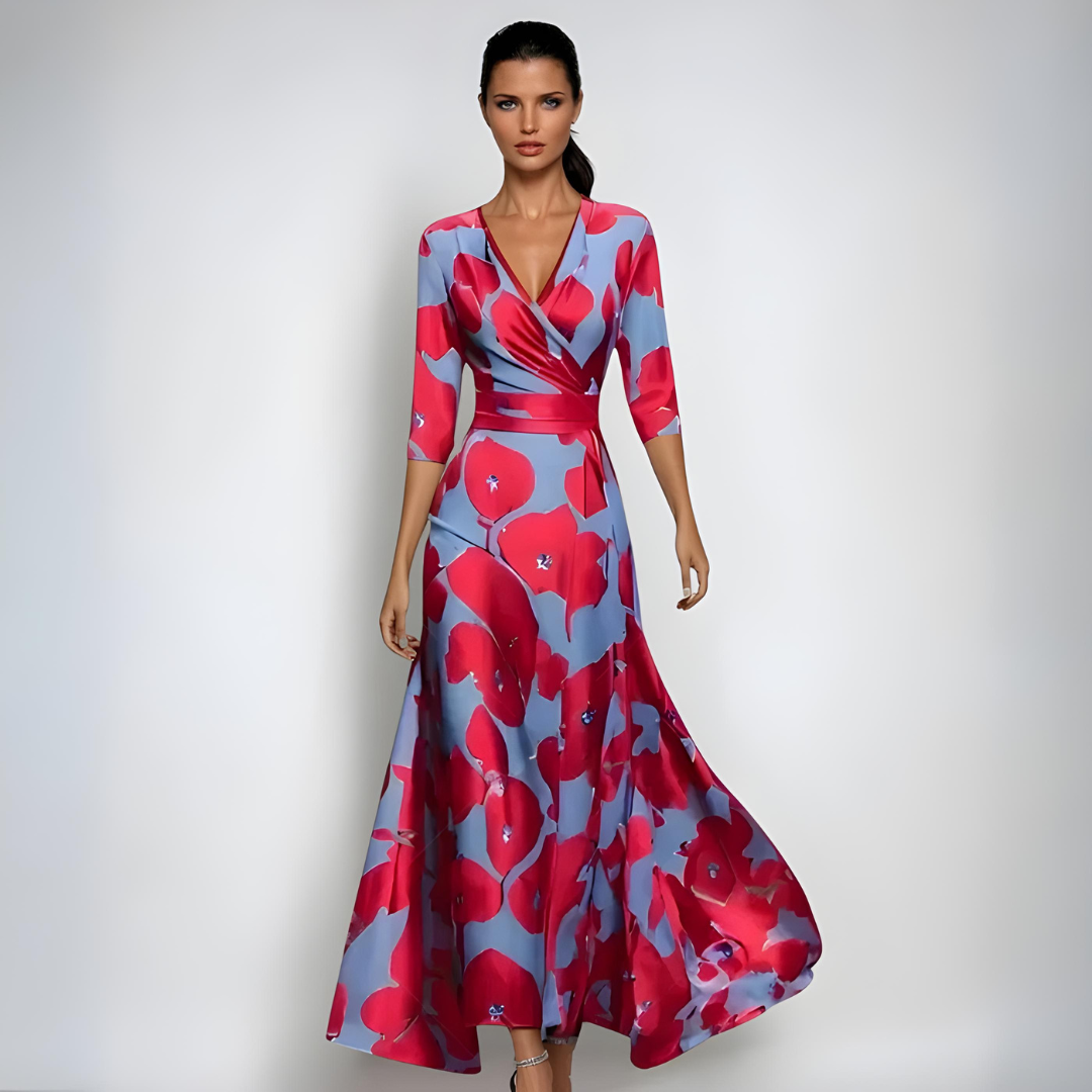 Aashild™ | Elegant blomstrete maxikjole
