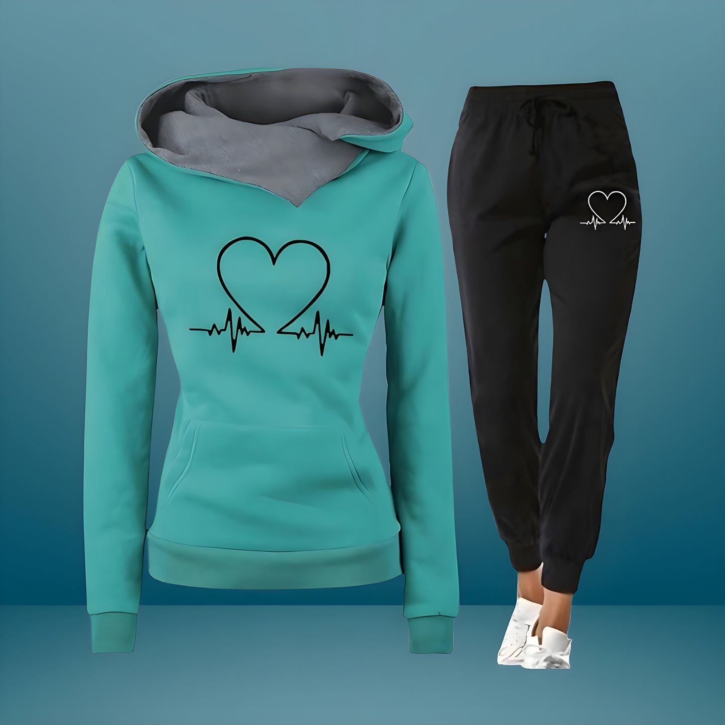 Birgitte™ | Elegant Hoodie & Bukse Sett – Komfort og Stil i Ett