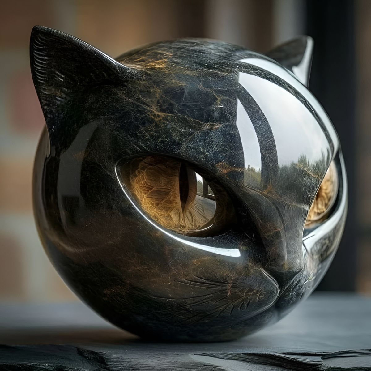Freya™ | Skulptur av Svart Katt