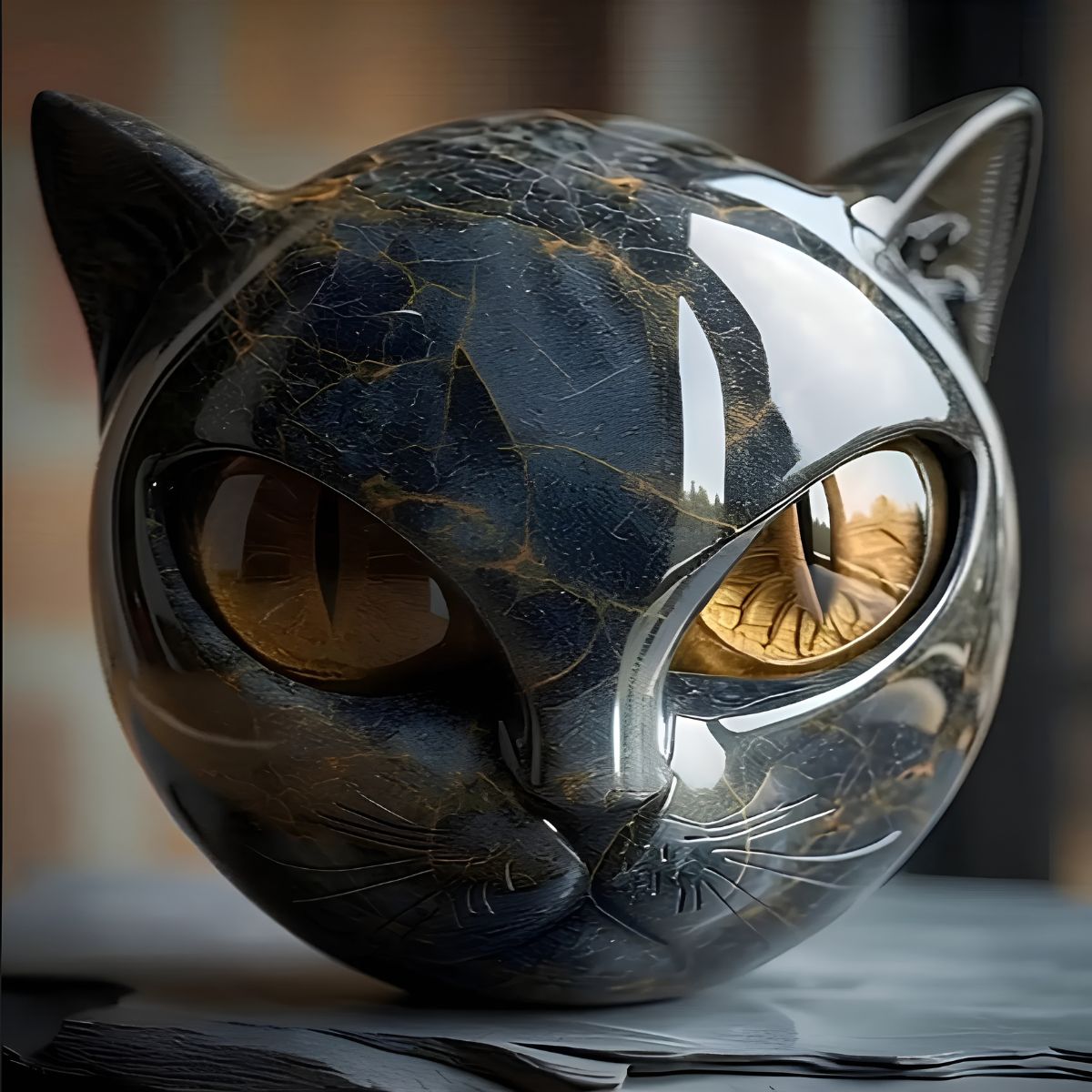 Freya™ | Skulptur av Svart Katt