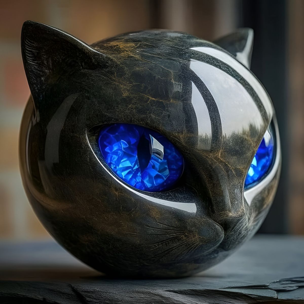 Freya™ | Skulptur av Svart Katt