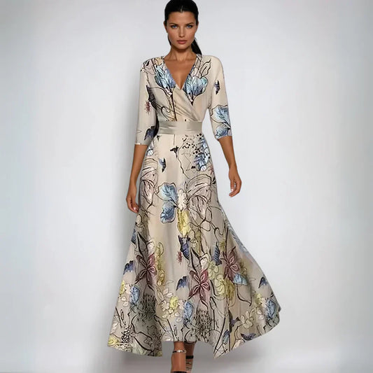 Johanne™ | Elegant blomstrete maxikjole